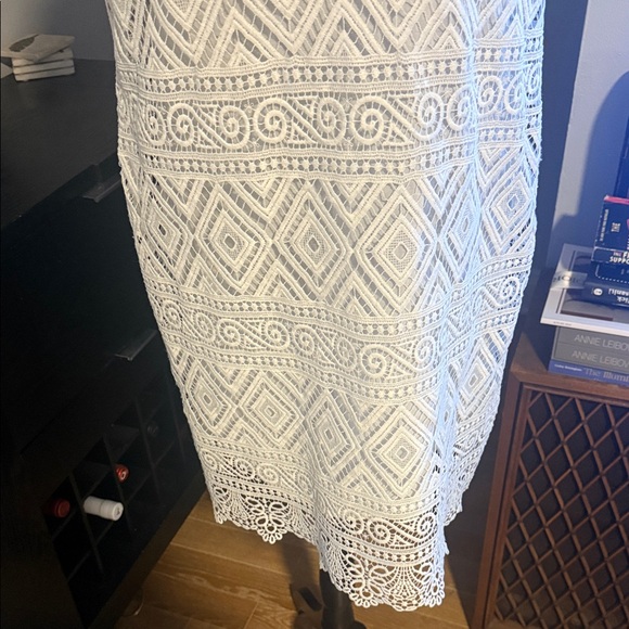 Madewell Ivory Geometric Lace dress - Picture 3 of 7